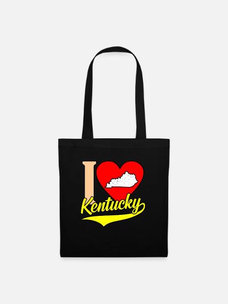 I Herz kentucky geschenk - Stoffbeutel - Schwarz