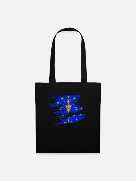 Indiana stolz geschenk - Stoffbeutel - Schwarz
