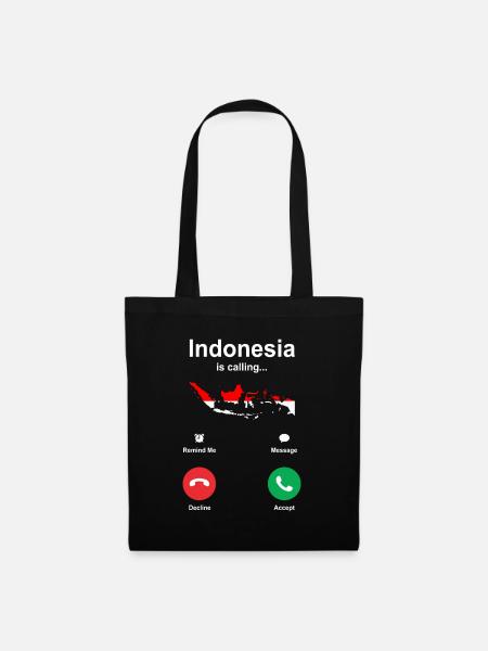 Reisen Indonesien Geschenk - Stoffbeutel - Schwarz