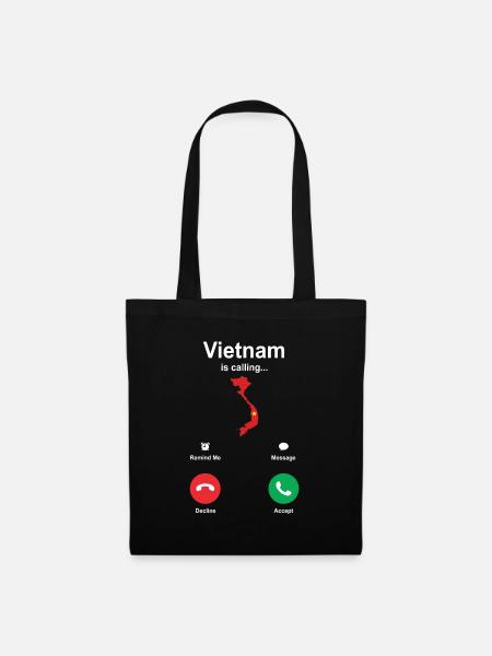 Reisen Vietnam Geschenk - Stoffbeutel - Schwarz