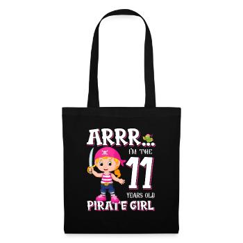 Pirate Boy 11 Jahre alter Pirat 11. Geburtstag - Stoffbeutel - Schwarz - Vorne