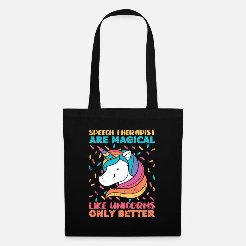 Sprachtherapeut Logopäde Geschenk - Stoffbeutel - Schwarz