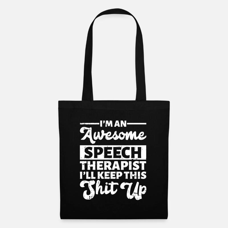 Sprachtherapeut Logopäde Geschenk - Stoffbeutel - Schwarz