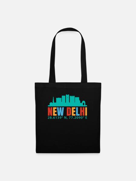 Neu-delhi - Stoffbeutel - Schwarz
