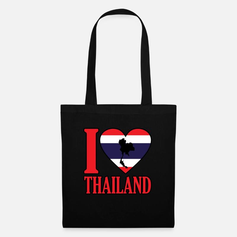 Thailand - Stoffbeutel - Schwarz