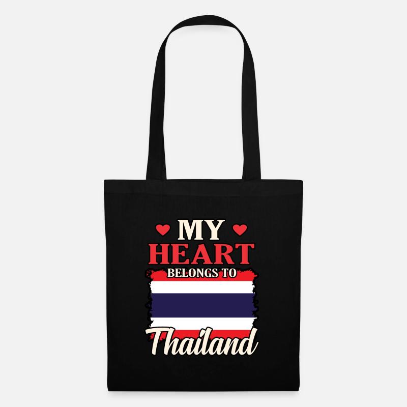 Thailand - Stoffbeutel - Schwarz