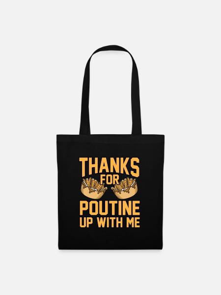 Poutine Kanadisches Fastfood - Stoffbeutel - Schwarz