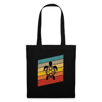 Turtle Retro Animal Sea Reptile Gift idea - Tote Bag - black - Front
