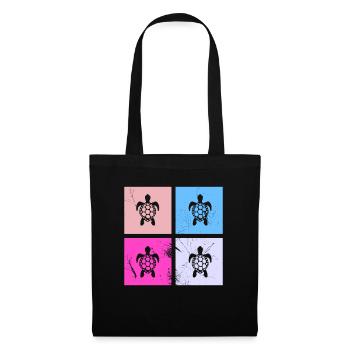 Turtle Retro Animal Sea Reptile Gift idea - Tote Bag - black - Front