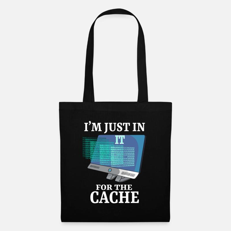 In IT For The Cache Programmer Systemadministrator - Stoffbeutel - Schwarz