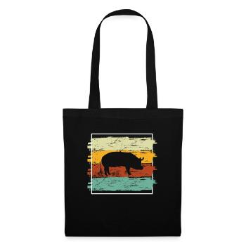 Pig Animal Retro Pet Farm Gift idea - Tote Bag - black - Front