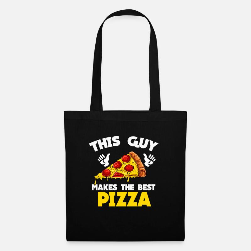 Pizza - Stoffbeutel - Schwarz