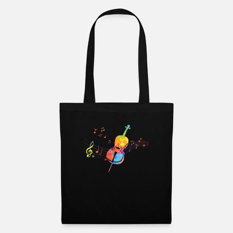Cello Lustiges Geschenk Viola - Stoffbeutel - Schwarz
