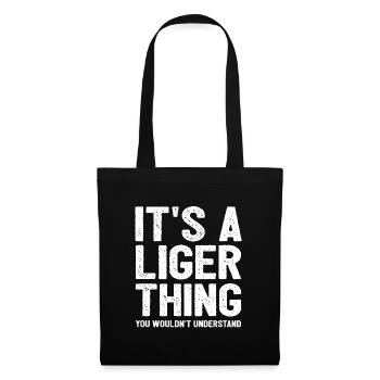 Liger Lustiges Geschenk - Stoffbeutel - Schwarz - Vorne