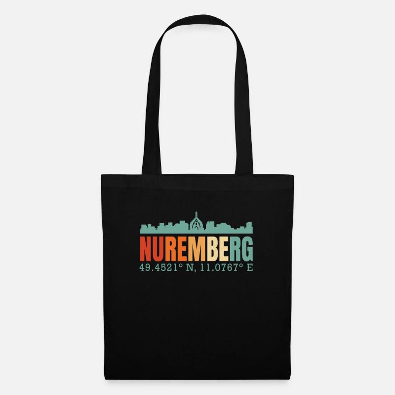 Nürnberg Skyline - Stoffbeutel - Schwarz