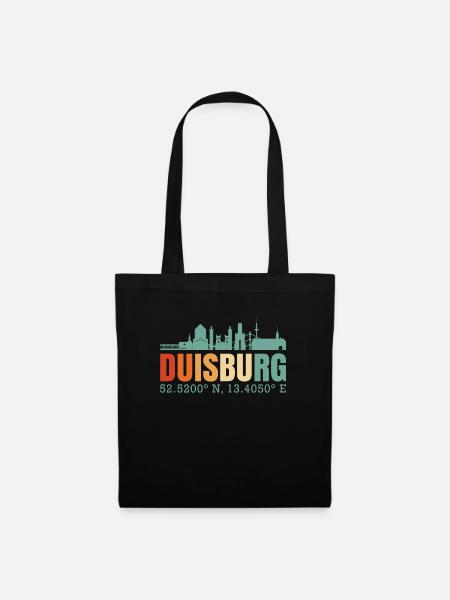Duisburg - Stoffbeutel - Schwarz