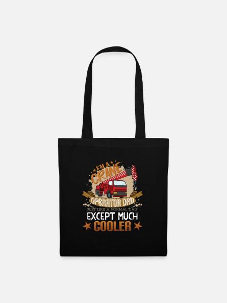 Kranführer Kran Geschenk - Stoffbeutel - Schwarz