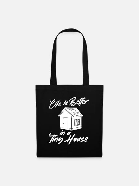 Tiny House - Stoffbeutel - Schwarz