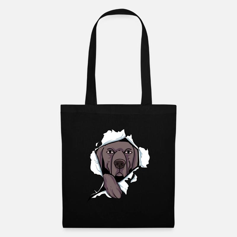 Weimaraner - Stoffbeutel - Schwarz