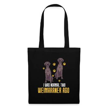 Weimaraner - Stoffbeutel - Schwarz - Vorne