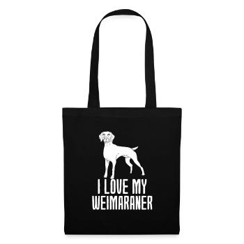 Weimaraner - Stoffbeutel - Schwarz - Vorne