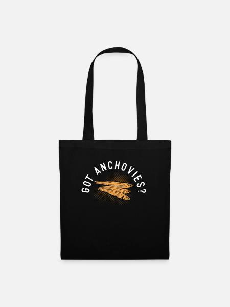 Sardellen Fische Sardinien Geschenk - Stoffbeutel - Schwarz
