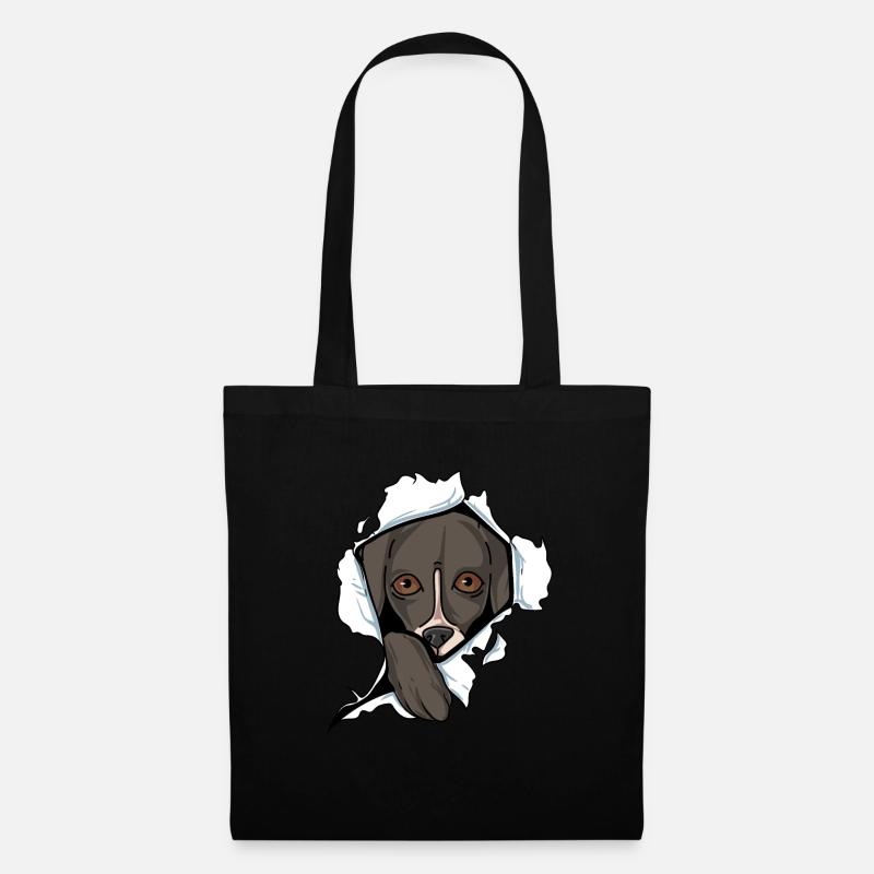 Whippet - Stoffbeutel - Schwarz