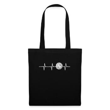 Heartbeat Football Pulse Footballer - Tote Bag - black - Front