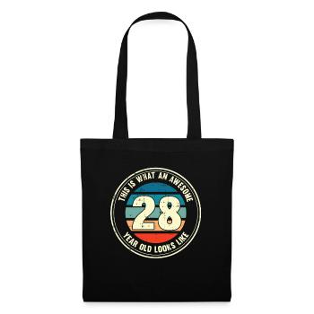 28ème anniversaire pour que vous voyiez avec 28 cadeaux rétro - Sac en tissu - noir - Devant