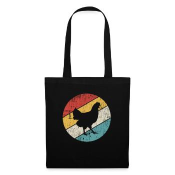 Chicken Chickens Rooster Farmer Retro Farm Gift - Tote Bag - black - Front