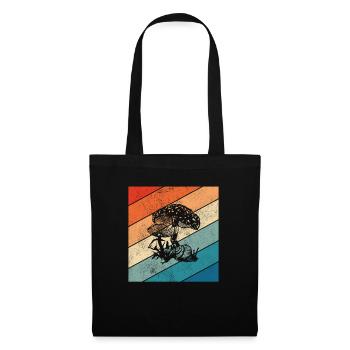 Mushroom Mushrooms Boletus Toadstool Retro Gift - Tote Bag - black - Front