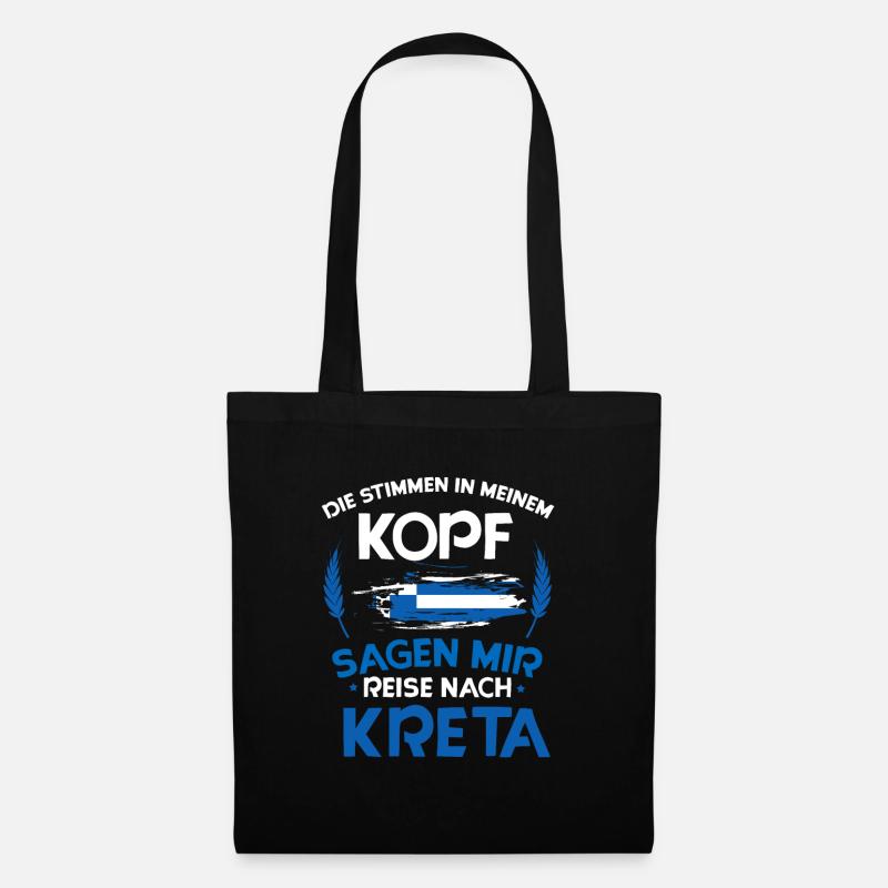 Kreta - Stoffbeutel - Schwarz