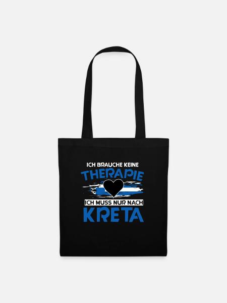 Kreta - Stoffbeutel - Schwarz