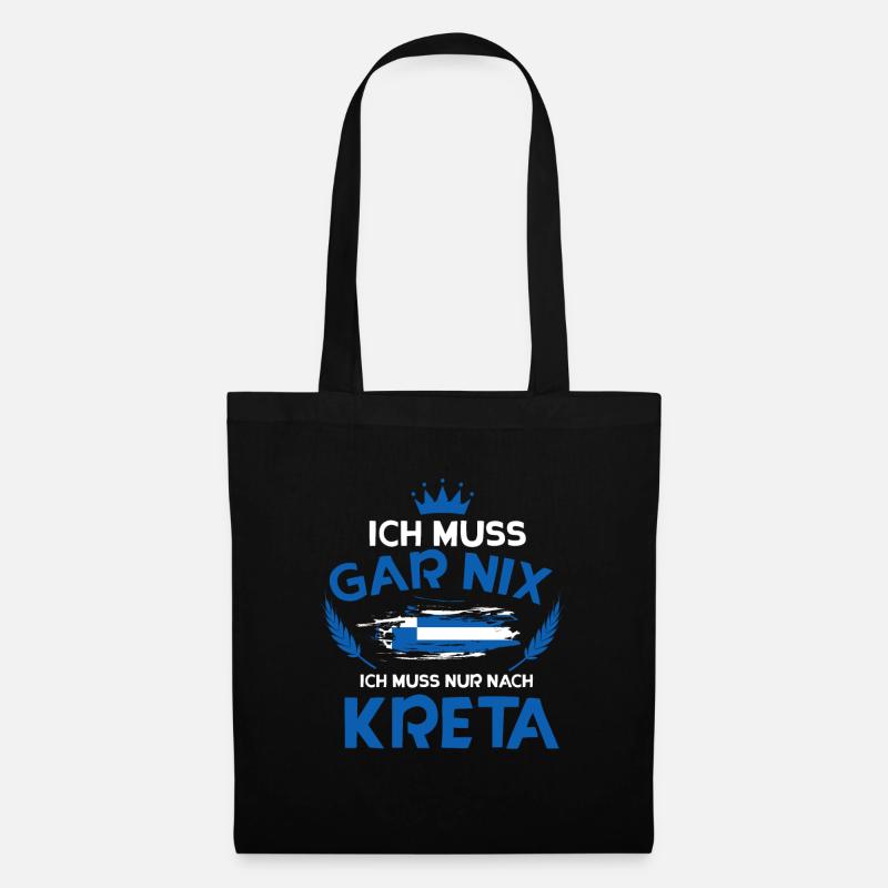 Kreta - Stoffbeutel - Schwarz