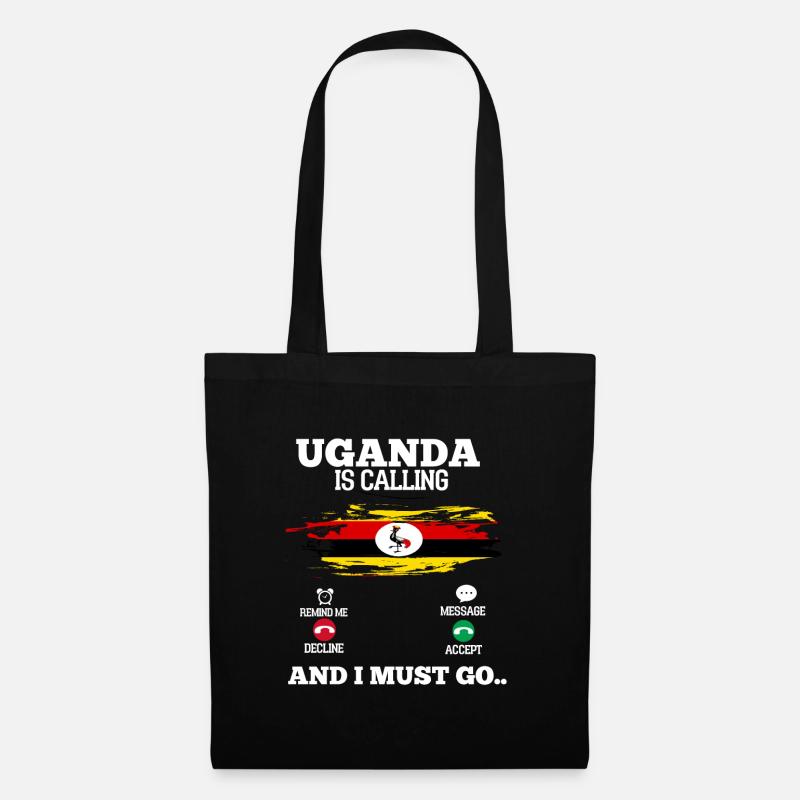 Uganda - Stoffbeutel - Schwarz