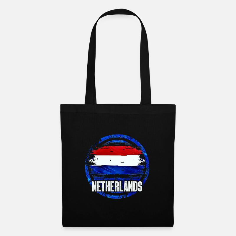 Niederlande - Stoffbeutel - Schwarz