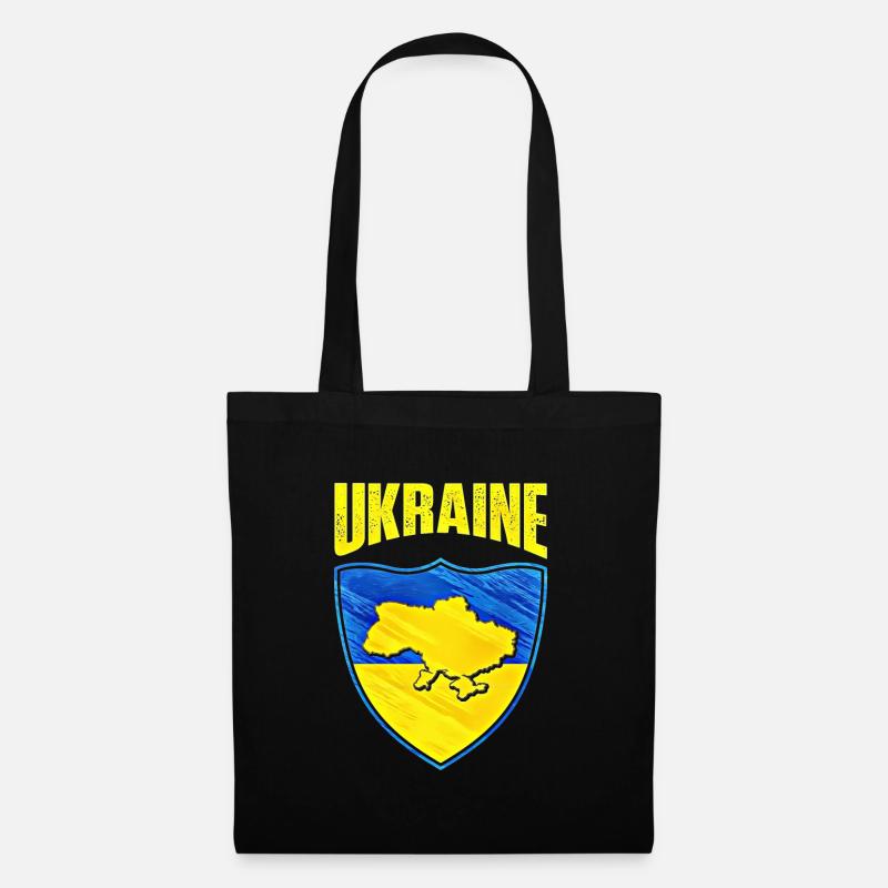 Ukraine - Stoffbeutel - Schwarz