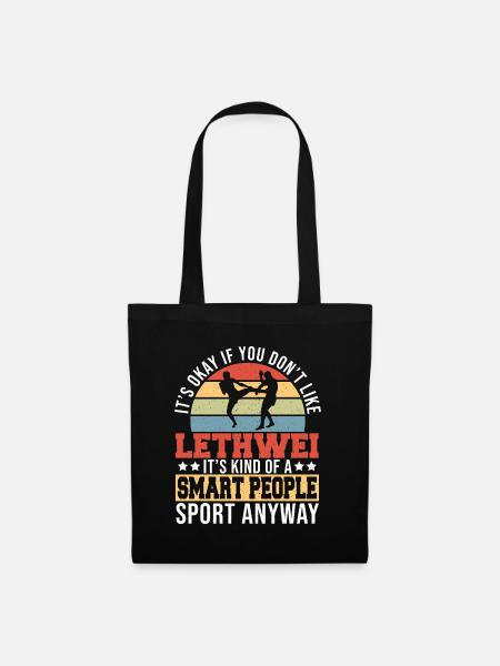 Lethwei burmesisches Geschenk - Stoffbeutel - Schwarz