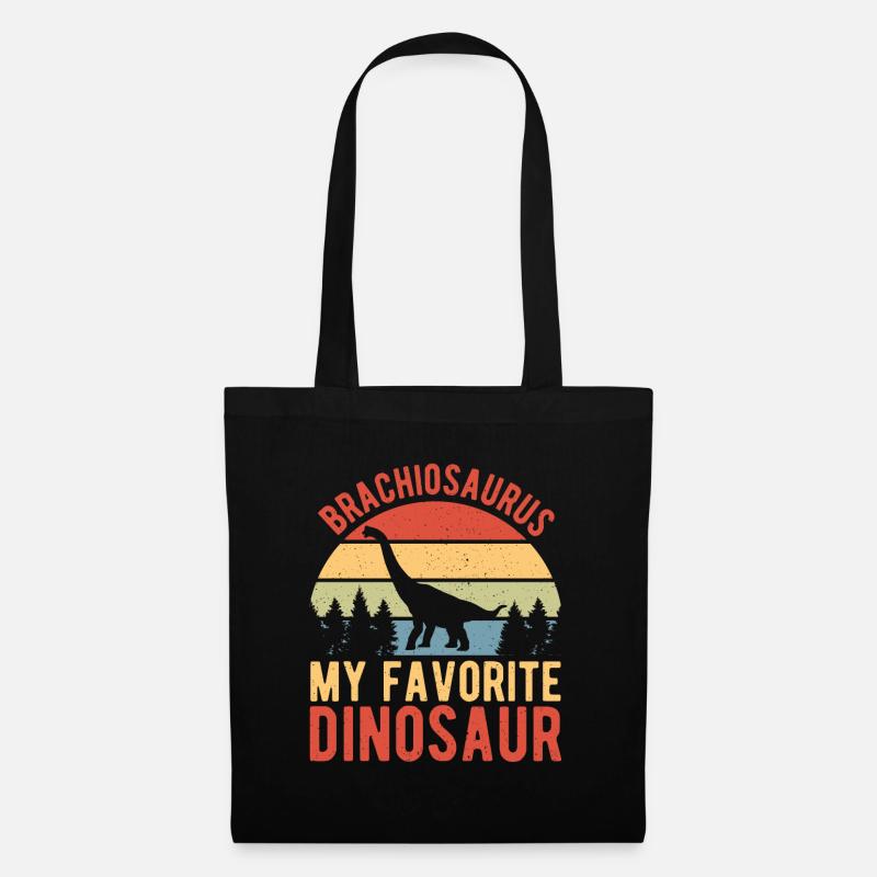 Brachiosaurus Dinosaurier Geschenk - Stoffbeutel - Schwarz