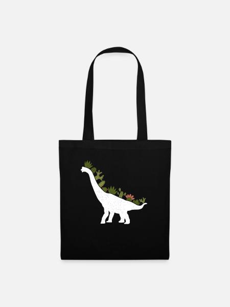 Brachiosaurus Dinosaurier Geschenk - Stoffbeutel - Schwarz