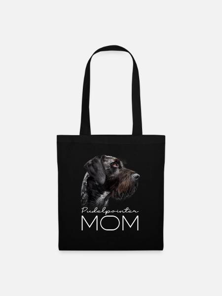 Pudelpointer Mama - Stoffbeutel - Schwarz