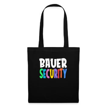 Colorful Bauer Security Rainbow Lettering Logo - Stoffbeutel - Schwarz - Vorne