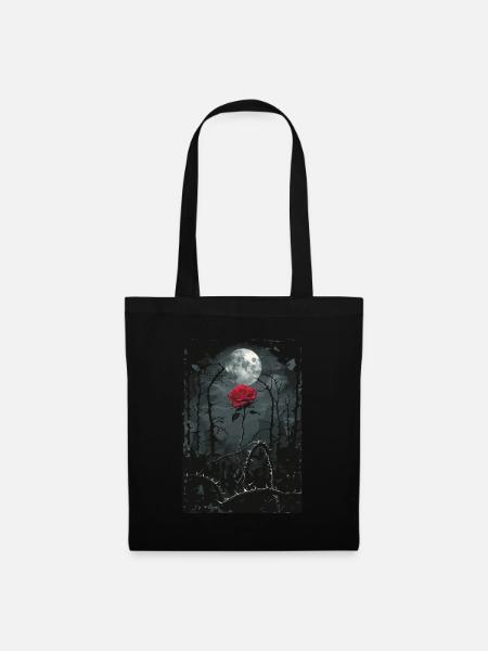 Die purpurrote Rose Tarot - Stoffbeutel - Schwarz