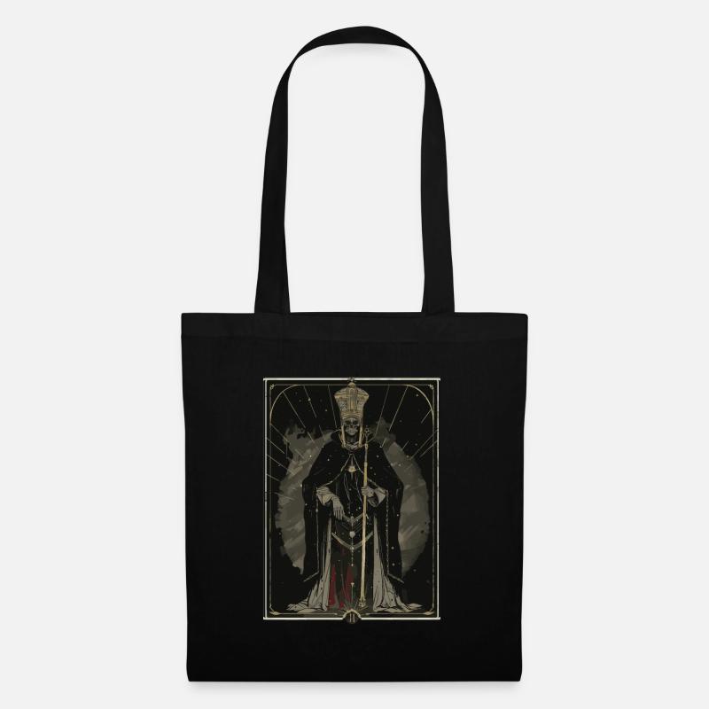 Der Hierophant Tarot - Stoffbeutel - Schwarz