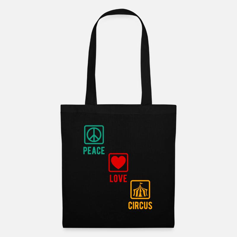 Circus Peace Love Circus Circus Performer Gift - Stoffbeutel - Schwarz