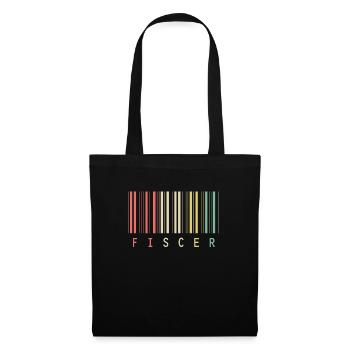 Idée cadeau famille code-barres Fisherman - Sac en tissu - noir - Devant