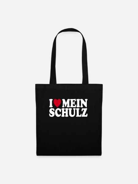 Ich Liebe Schulz Nachname Familie Geschenk - Stoffbeutel - Schwarz