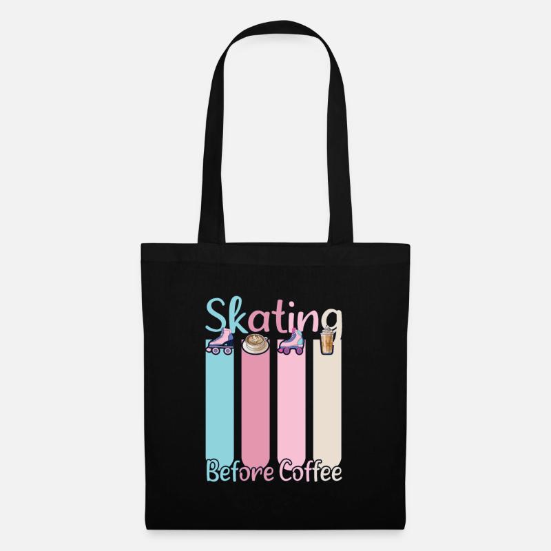Rollerskater Party Retro Feels Of Disco Night Gift - Stoffbeutel - Schwarz
