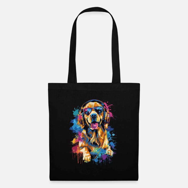 Golden Retriever - Stoffbeutel - Schwarz