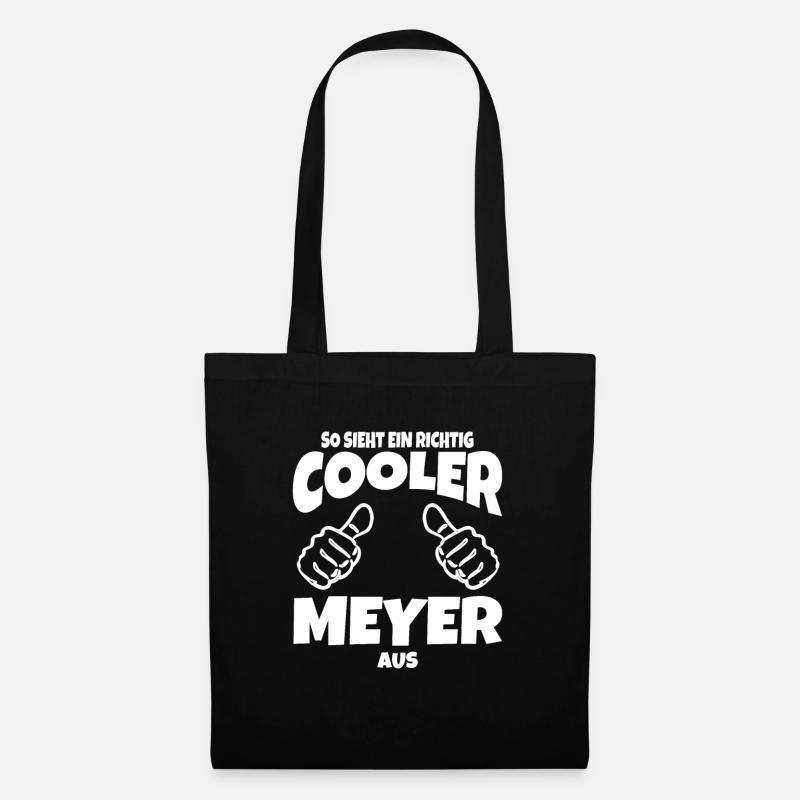 So sieht ein richtig cooler Meyer aus - Stoffbeutel - Schwarz